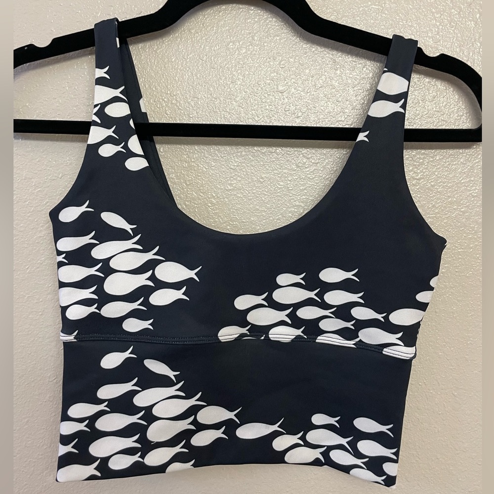 Fighting Eel Ava Sky Active Sports Bra in Black Fish size XS